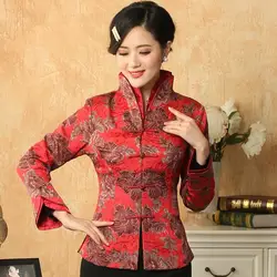 Red Fashion  New Chinese tradition Style Women MontherJacket Coat Outerwear Long Sleeves Size: M,L,XL,XXL,XXXL MN053