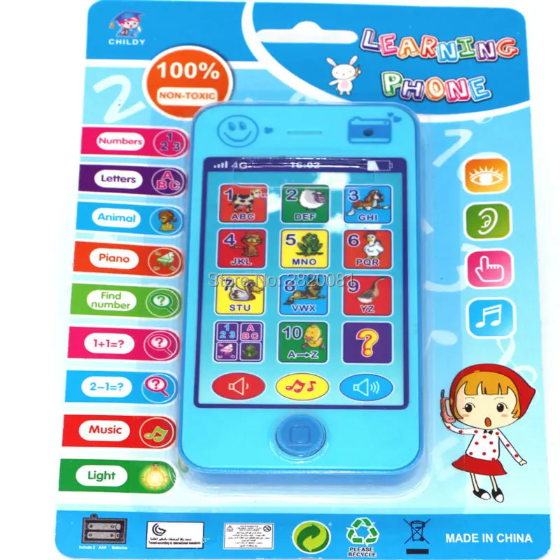 English/arabic/french language smart phone learning machine,music&Light Alphabet Math Animal Sound  baby's early education toys