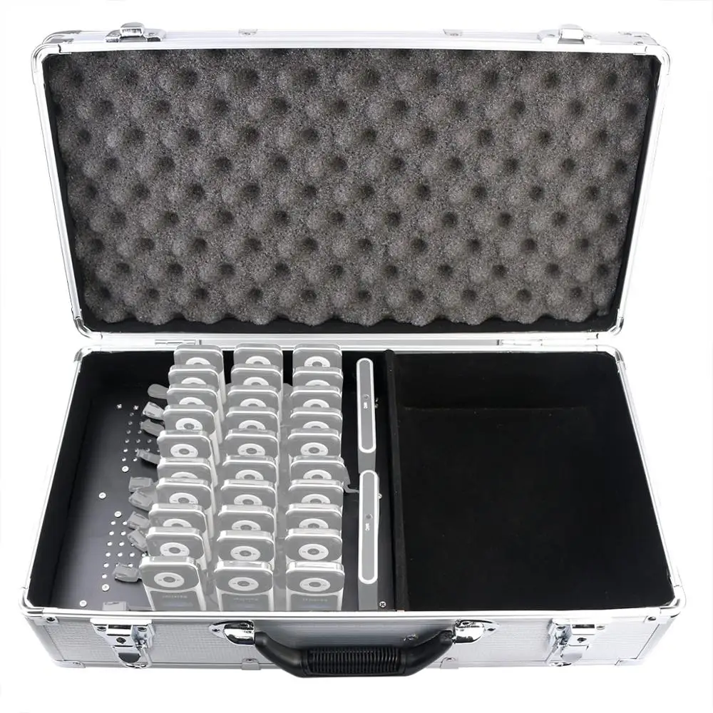 Retekess TT001 Charge Case Storage Box 32 Slot Aluminum Alloy For T130 Transmitter and T131 Receiver Wireless Tour Guide System