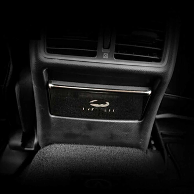 Storage Box Sticker Cover Back Passenger Seat Ashtray Debris Interior Accessories Trim Kits For Infiniti Q50 QX70 QX80 fx35