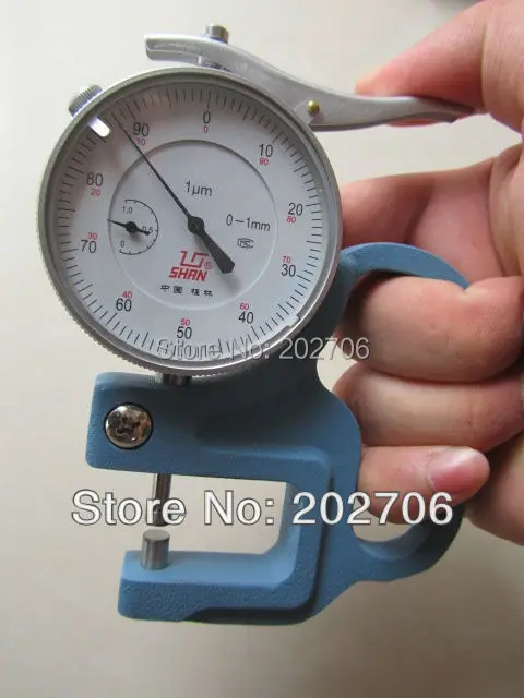 0-1mm  0.001mm Film Thickness Gauge  1mm Micron Dial Thickness Gauge  thickness meter tester  0-1mmx0.001mm