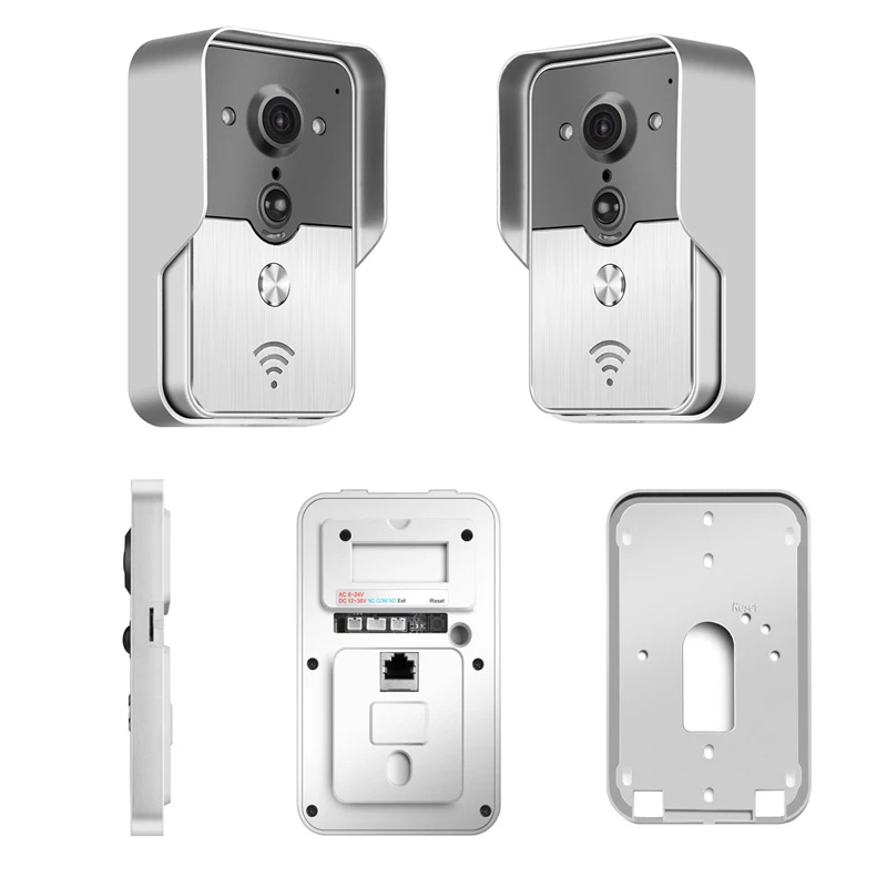 KW02C 720P H.264สมาร์ท WiFi ประตูวิดีโอ Intercom Doorbell ไร้สายปลดล็อก IR CUT Night Vision Motion Decetion นาฬิกาปลุก