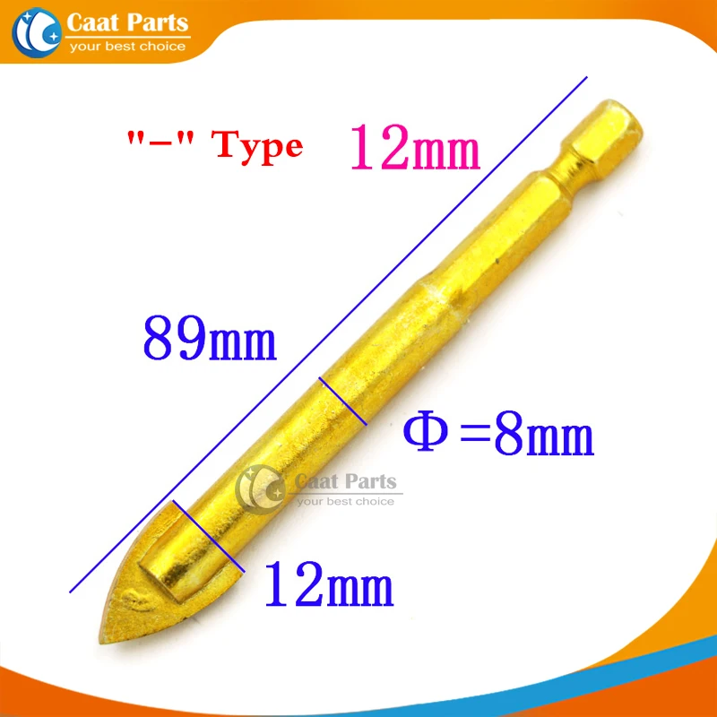 Titanium Coated Glass Drill Bits Set 