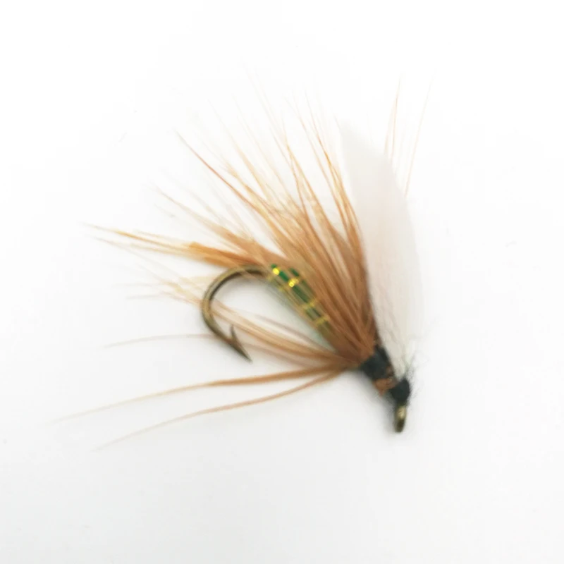 Shared With Fish 5pcs\lot Green Quill Dry Fly May fly Nymph for Fly Fishing Trout Size 10