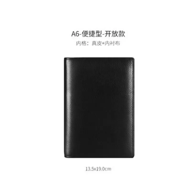 Yiwi  Black A4 B5 A5 A6 A7 100% Genuine Leather Notebook Business Planner  Handmade Agenda Sketchbook Diary Vintage Stationery