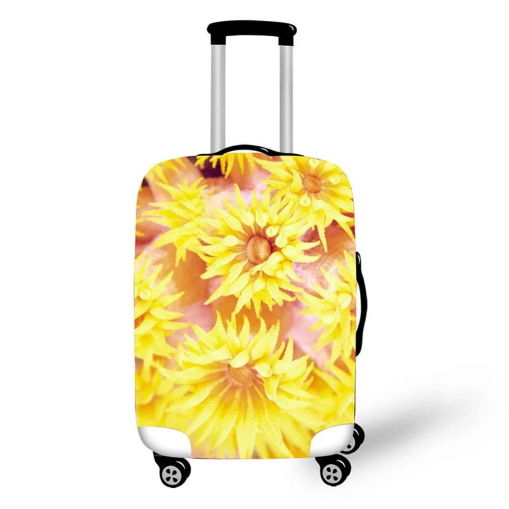 Sea Coral Print Travel Accessories Suitcase Protective Covers 18-32 Inch Elastic Luggage Dust Cover Case Stretchable