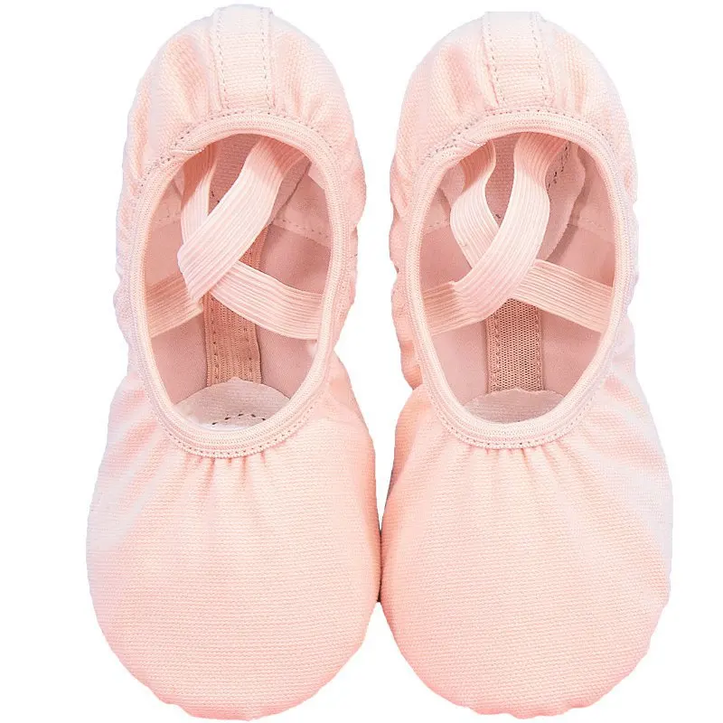 Baskets de danse et de Ballet pour filles, chaussures de gymnastique en tissu élastique