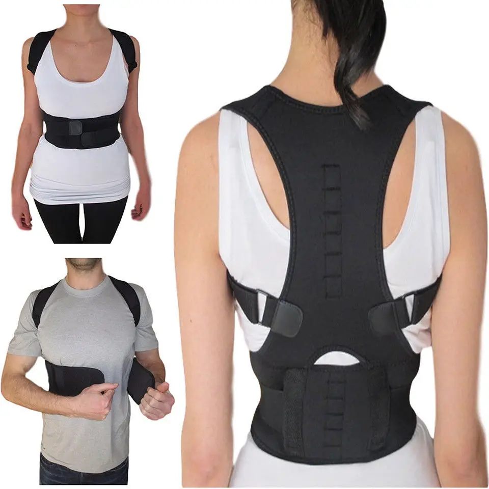 Adjustable Orthopedic Back Posture Support Braces Belt Corrector Posture Magentic Corrector de postura Shoulder Support Belt image 6