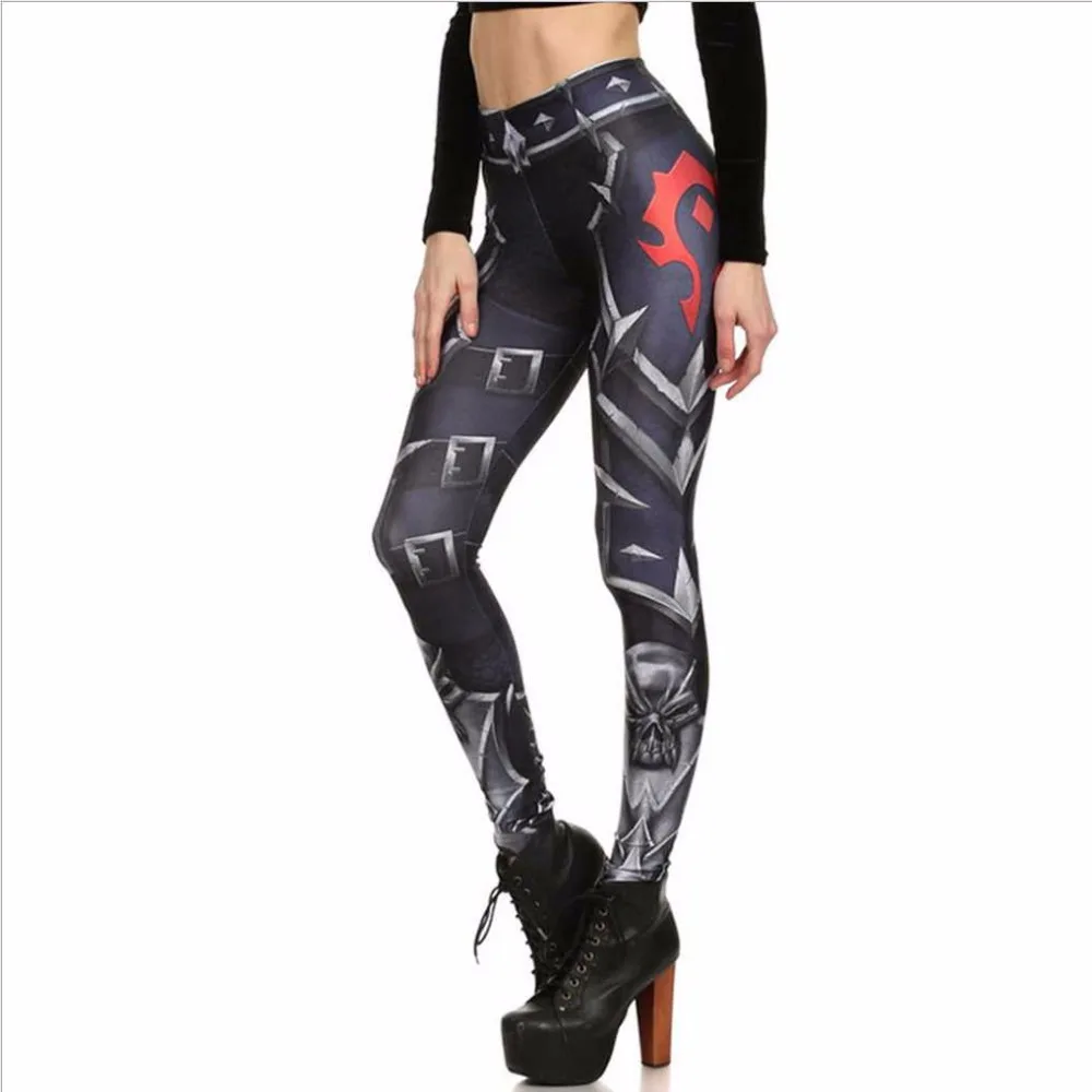 Womens Game Wow Cosplay Costume Horde Leggings Alliance Slim Tight Summer Print Pants Autumn Hot Legging Anime Skinny Jeans