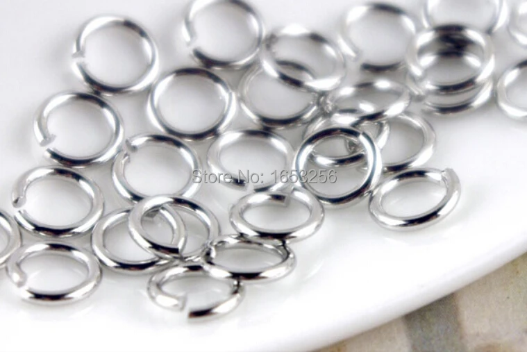 100 pcs banyak 0.6*4mm Temuan Konektor Tipis Stainless Steel Split Ring & Terbuka Langsung Ring DIY Jewlery menandai