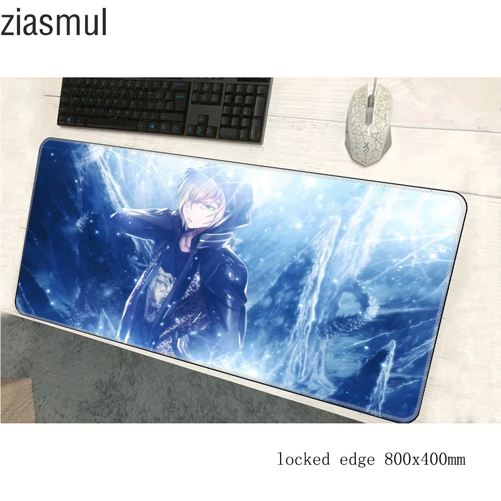 yuri on ice mouse pad 800x400x2mm mats xl Computer mouse mat gaming accessories Adorable large mousepad keyboard games pc gamer image 2