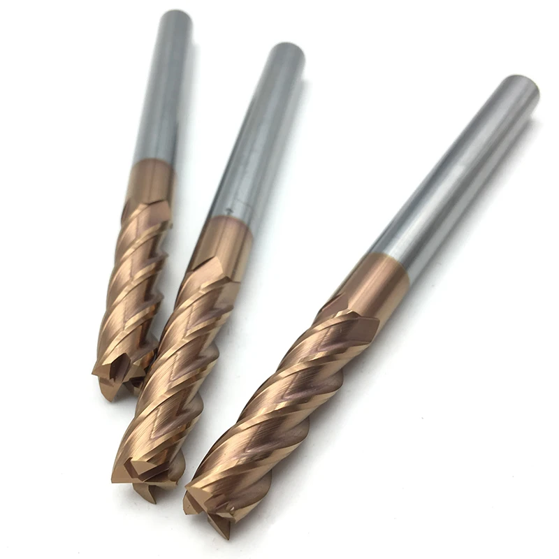 1pcs HRC60 End Mill 8mm Extral Long 75mm 100mm 150mm 4Flute Carbie Flat Indexable End Mill Milling Cutter Tool