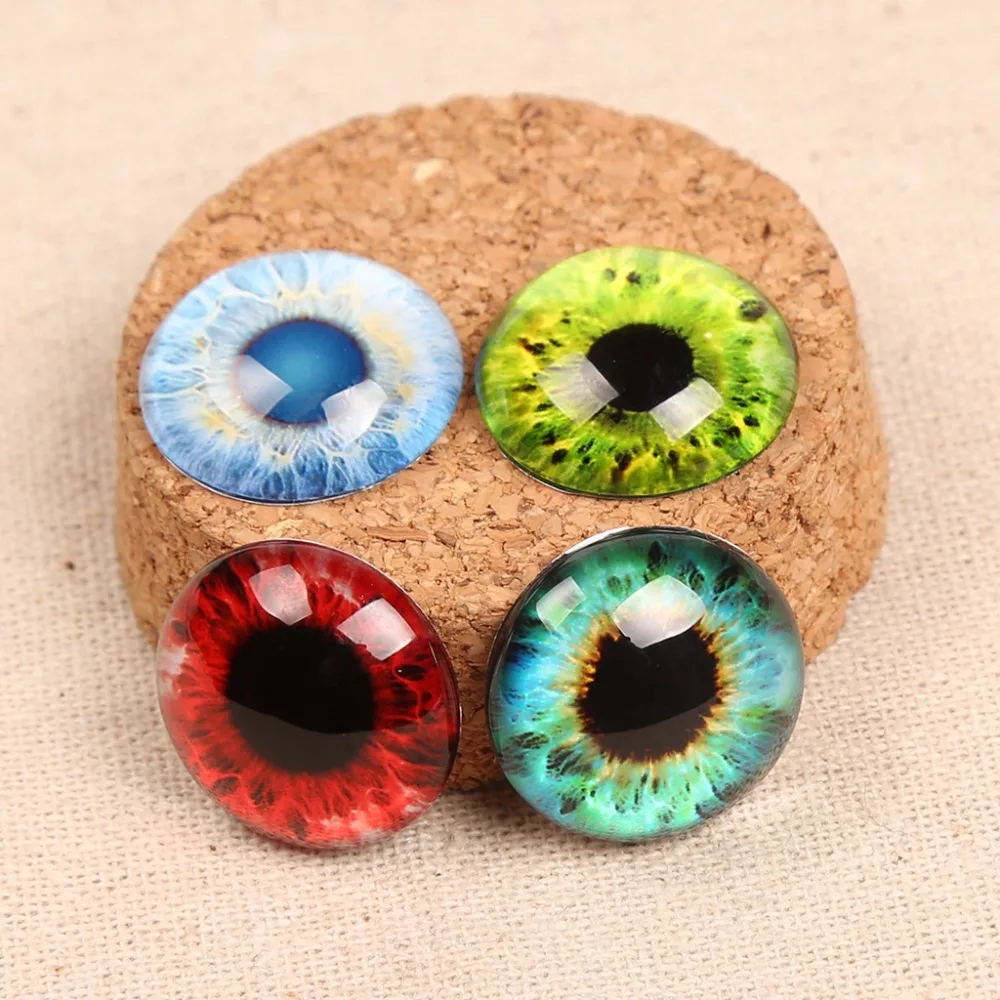 onwear mix pupil eye photo round glass cabochon 12mm 14mm 16mm 20mm 25mm 8mm 30mm diy accessories (not for doll eyes)