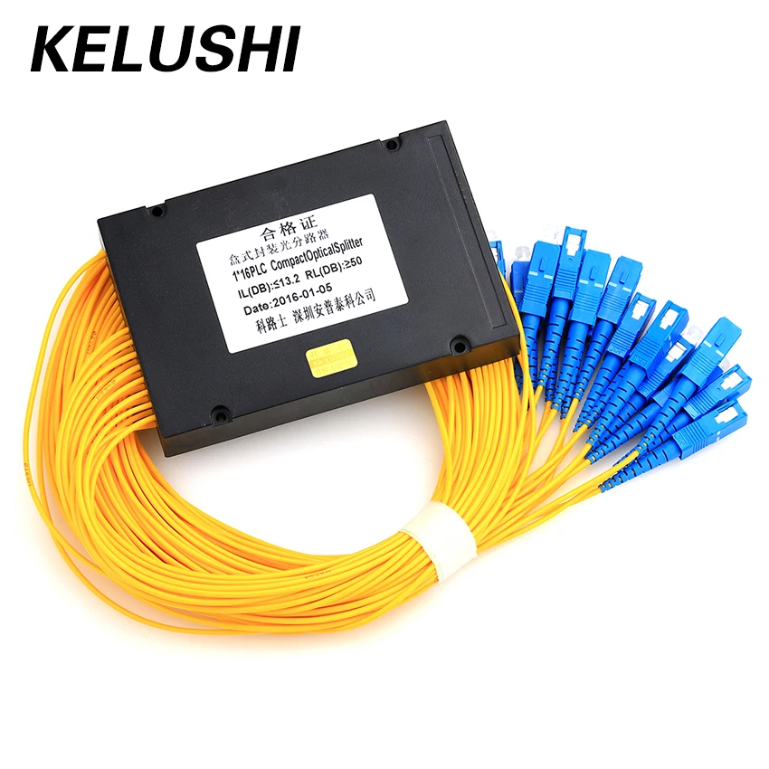 KELUSHI  1*16 PLC Fiber Optical Cble Splitter Box Type 1x16 Cassette Fiber Cable Branching Device Wholesale Price