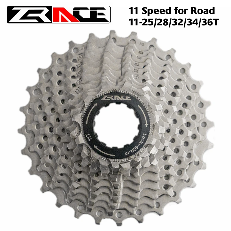 ZRACE Bicycle Cassette 11 Speed Road / MTB Bike Freewheel 11-25T / 28T / 32T / 34T / 36T, Compatible with Ultegra 105