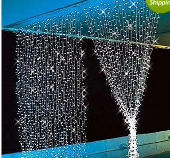 300LEDs 3M*3M Curtain String Lights Garden Lamps New Year Christmas Icicle LED Lights Xmas Wedding Party Decorations