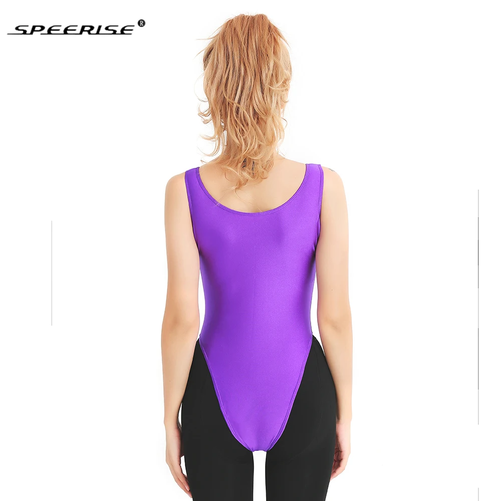 SPEERISE New Adult Leotards Ballet Dance Wear Women Costumes Sleeveless Solid Tank Thong Leotard Female Unitard Gymnastics