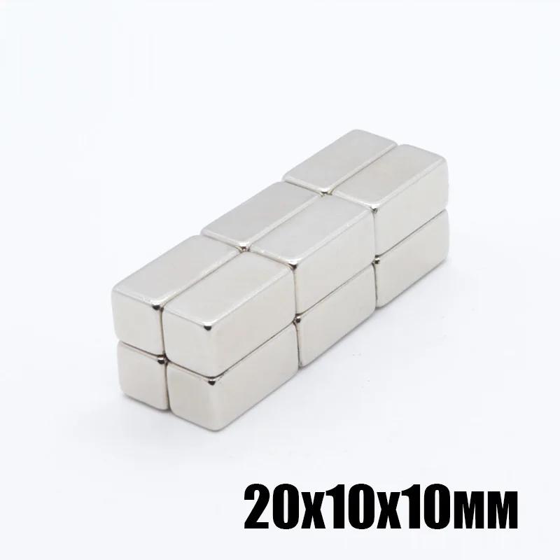 

20pcs 20x10x10 mm N35 NdFeB neodymium magnet Small square block power Strong magnets 20*10*10mm Rare Earth permanent Magnet