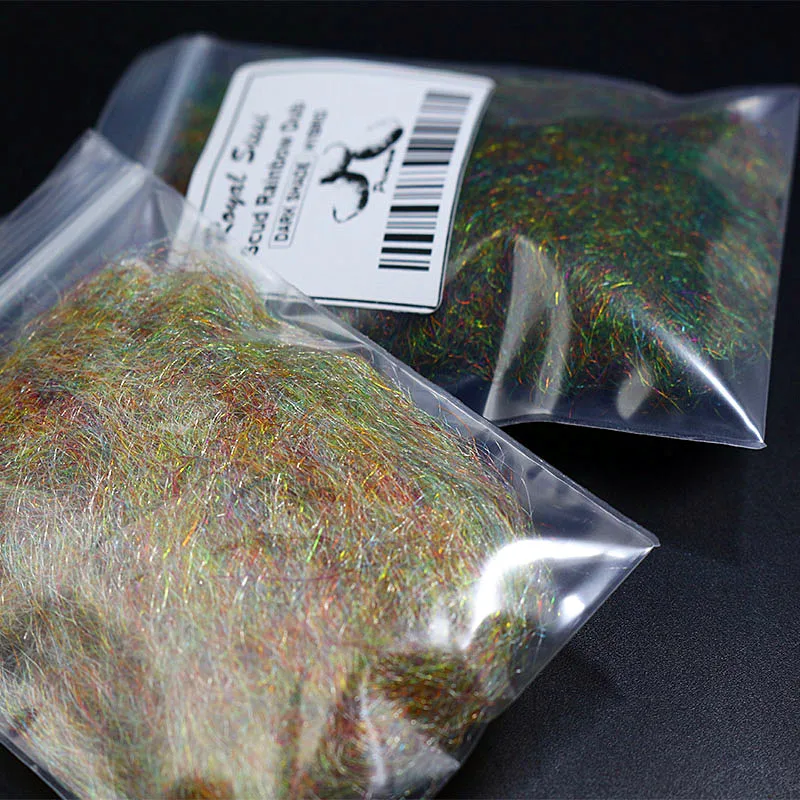 Royal Sissi 2packs rainbow scud dubbing light&Dark rainbow shade assorted scud dubs nymph thorax collar fly tying materials