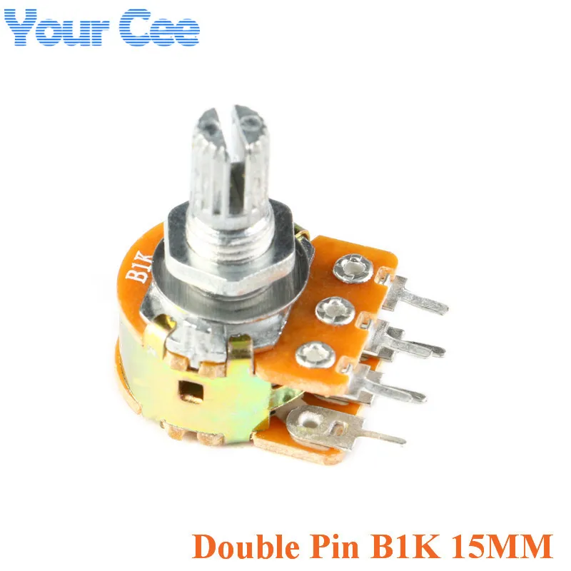 5pcs Double Shaft WH148 Potentiometer B1K B2K B5K B10K B20K B50K B100K B500K WH148 1K 2K 5K 10K 20K 50K 100K 500K