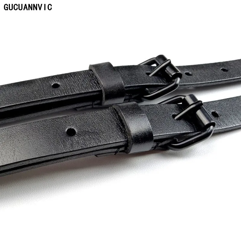 2*130cm Vintage Leather Suspenders Men 3-Hook Y-Back Black Adjustable Strap Braces Men Suspenders Pants Braces Man