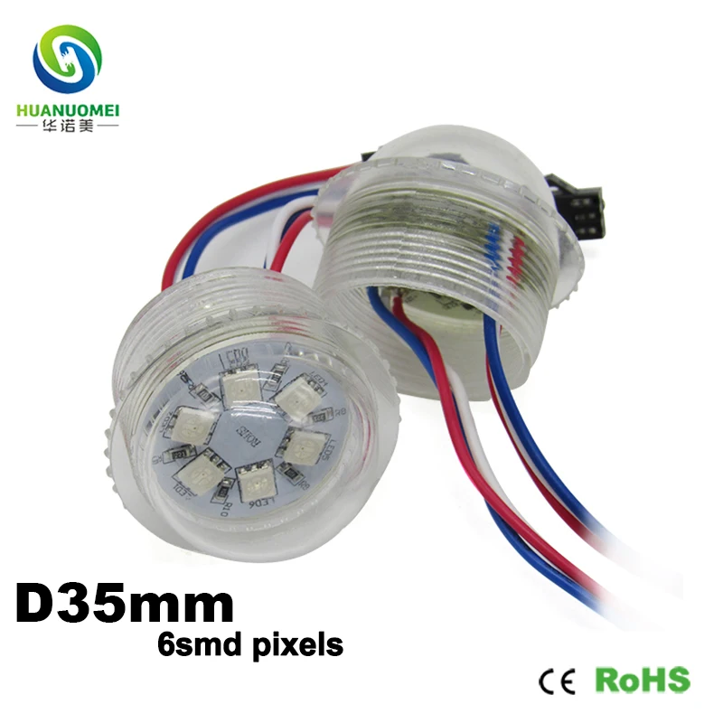 full color addressable 35mm 6LEDs UCS1903 led pixel light source digital module 5050 smd bulb waterproof lamp point lighting