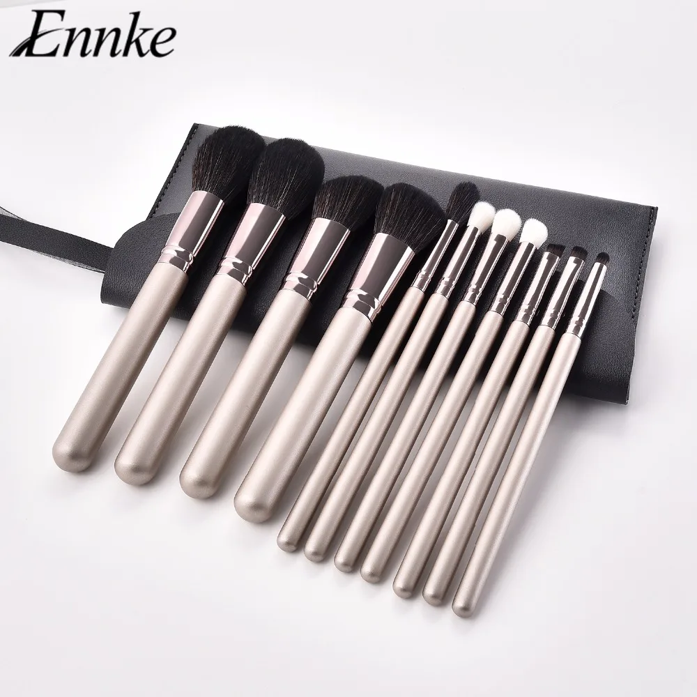 

ENNKE 11Pcs/set Soft Make Up Brush Cosmetic Kabuki Brush Powder Foundtion Eyeshadow Blending Makeup Brushes with Bag