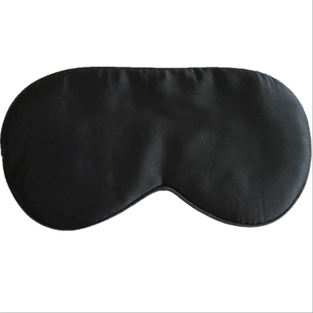 Fashion 1PC New Pure Silk Sleep Eye Mask Padded Shade Cover Travel Relax Aid Blindfold 9 ColorsTravel Accessories Free Shipping