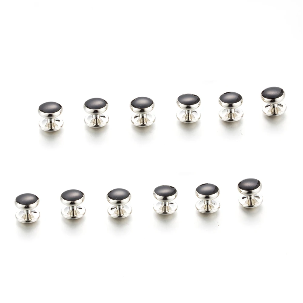 VAGULA 12pcs Tuxedo Collar Stud Sleeve Button Uniform Shirt Studs Top Luxury Brand Bonito spinki Gemelos Cufflink 2951