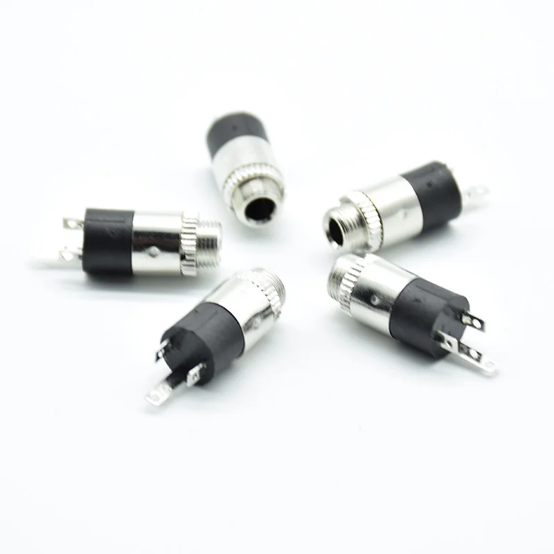 5PCS  3.5mm Stereo Female Sockect Jack with Screw 3.5 Audio Headphone Connector PJ-392