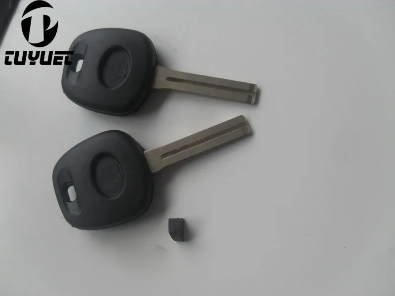 Toyota Crown Transponder Key Shell, Novo Caso Chave Lâmina Uncut, Lâmina TOY48, 10pcs