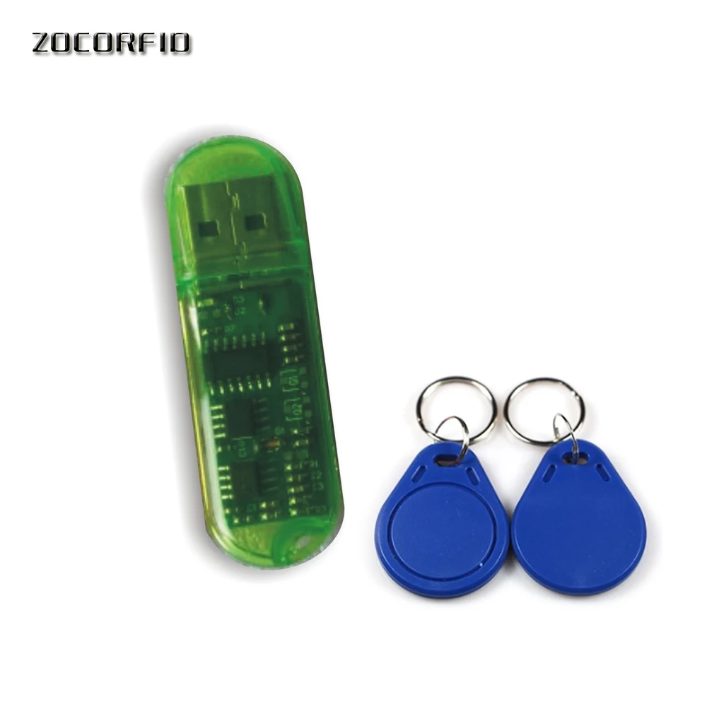 MINI 125KHZ T5557/EM4305 Read-Writer  /TK4100 RFID Copier Writer Duplicator Programmer +2 tags