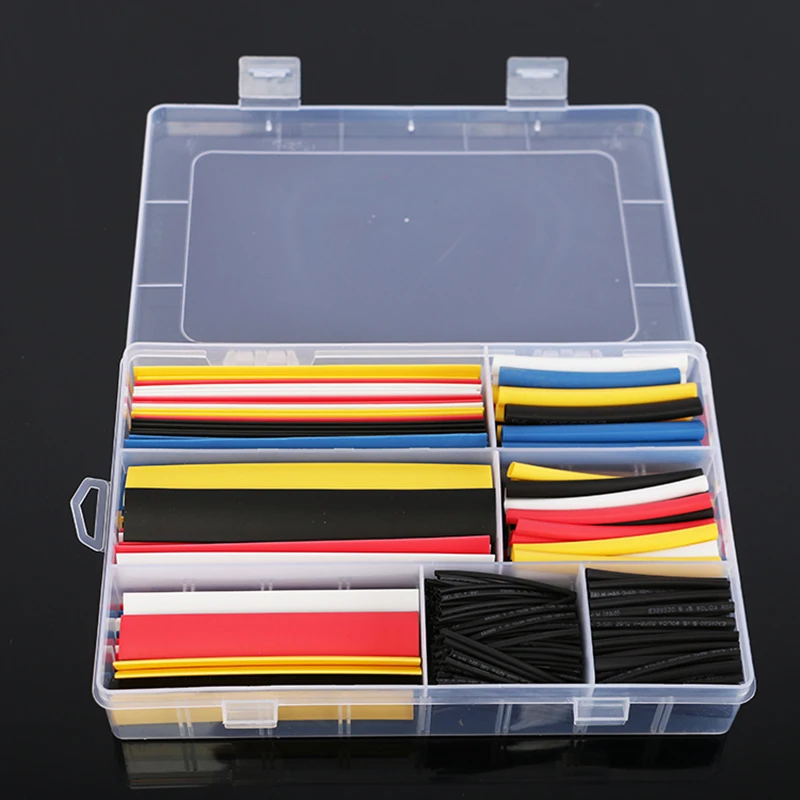 熱収縮チューブセット,360本の絶縁収縮チューブ,2:1断熱材