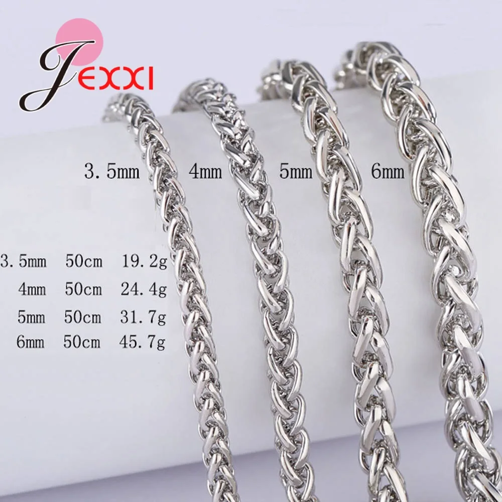 High Quality  Necklaces for Women Gold /Silver Color Venitian Curb Link Chain Necklace  3.5MM 4MM 5MM 6MM Width Fashion Jewelry