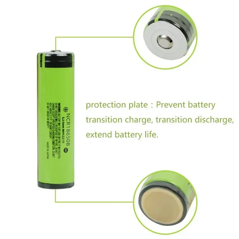 Batteria al litio ricaricabile NCR18650B 3.7V 3400mah 18650 con sostituzione PCB per Batteria Panasonic per celle di giocattoli torcia