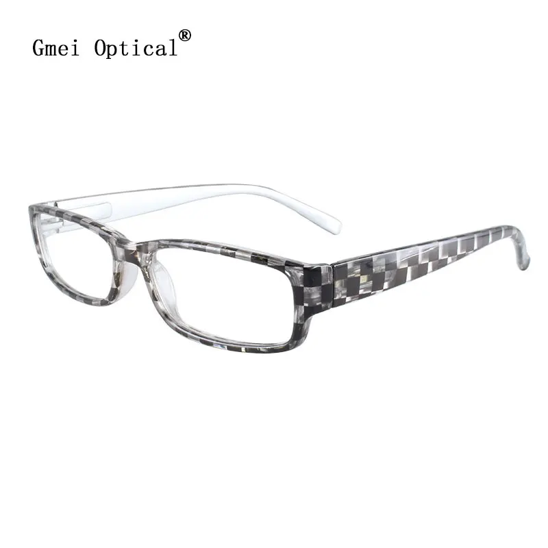 

Gmei Optical Classic Plastic Rectangular Full Rim Glasses Frame With Spring Hinges For Men's Prescription Eyeglasses T8091