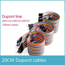 120pcs Dupont line 20cm male to male and male to female and female to female jumper wire Dupont cable For arduino