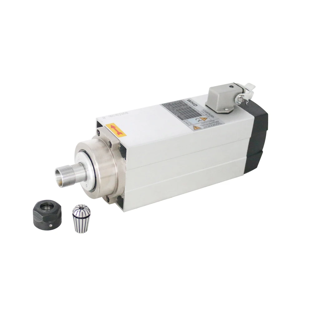 전문가용 2.2kw 380V/220V CNC 공기 냉각 스핀들 ER20 방진 18000 RPM 조각 기계 스핀들, 300Hz 스퀘어 스핀들