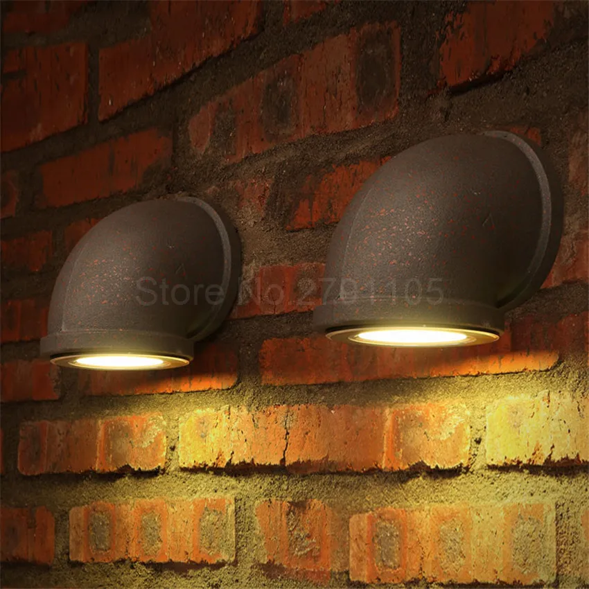 

Modern Creative Water Pipe Style Vintage Wall Lamp Restaurant Bar LED Wall Lights Outdoor Retro Wall Light for Home Lighting