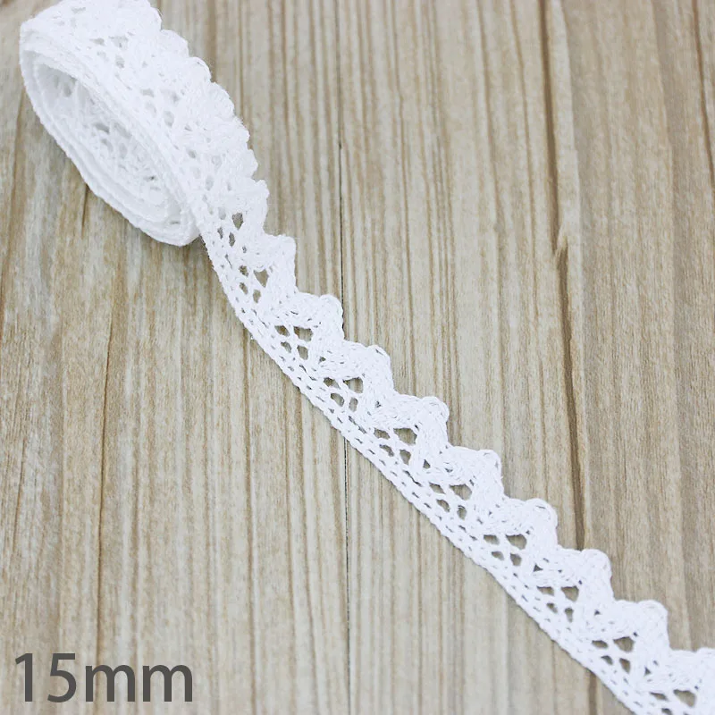 (5 meters/roll) White Cotton Embroidered Lace Net Fabric Trim DIY Sewing Handmade Craft Ribbon Materials