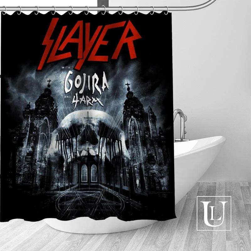 Slayer Shower Curtains Custom Bathroom Curtain Waterproof Bathroom Fabric Polyester Shower Curtain 1pcs Custom