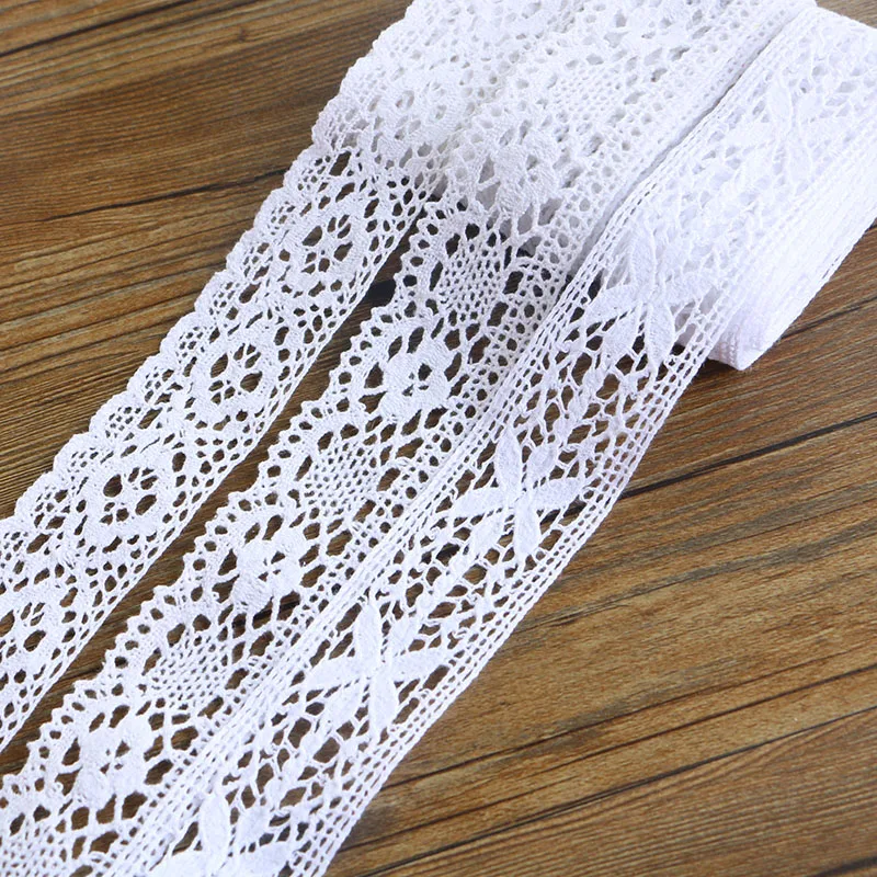 4-8cm Mixed random delivery 5yards / lot lace garment sewing fabric decorative cotton crochet lace ribbon handmade jewelry