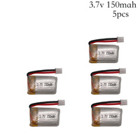 5pcs 3.7V 150mAh battery For E010 E011 E012 E013 Furibee F36 H36 RC Quadcopter Parts Lipo Battery For RC Camera Drone