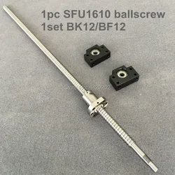 SFU / RM 1610 Ballscrew - L 1200 1500 mm + 1610 Ballnut + BK/BF12 End support for CNC parts