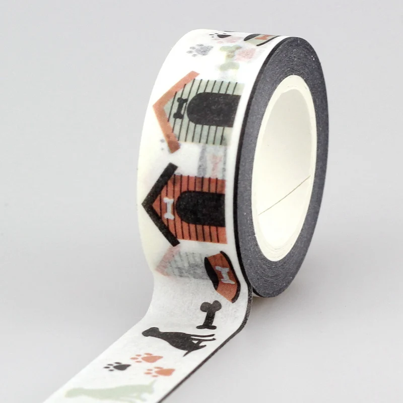 

1pc Dog House Washi Tape Japanese Paper DIY Planner Masking Tape Adhesive Tapes Stickers Decorative Stationery Tapes