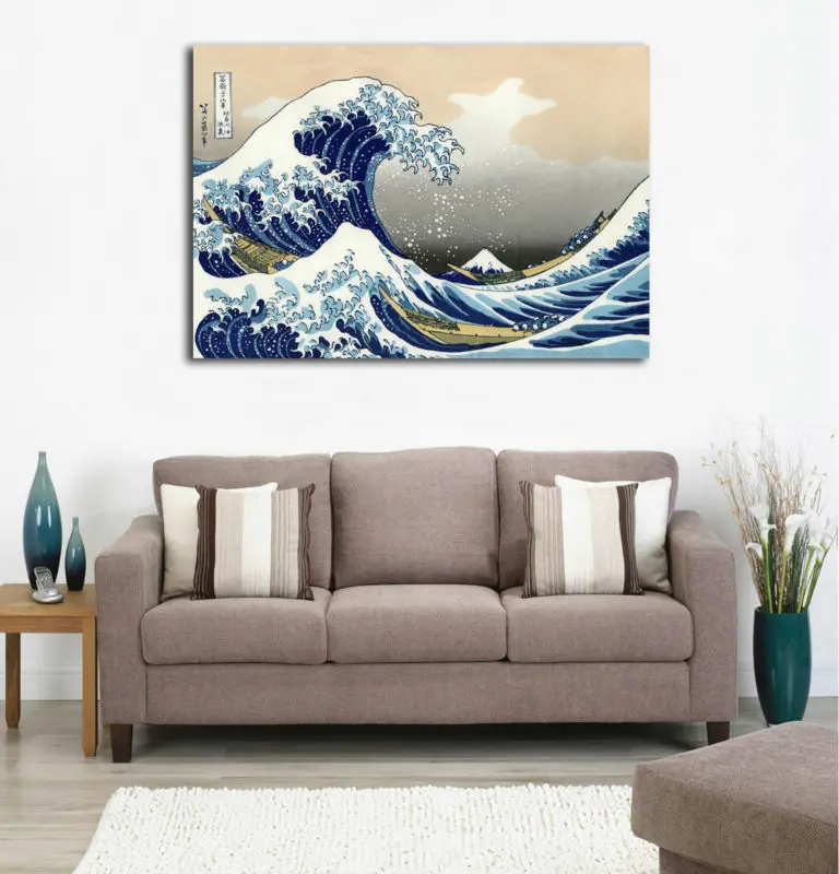 

The Great Wave of Kanagawa Japanese Seascape Picture, Oil Canvas Prints, Painting for Home, Living Wall Decor, Unframed