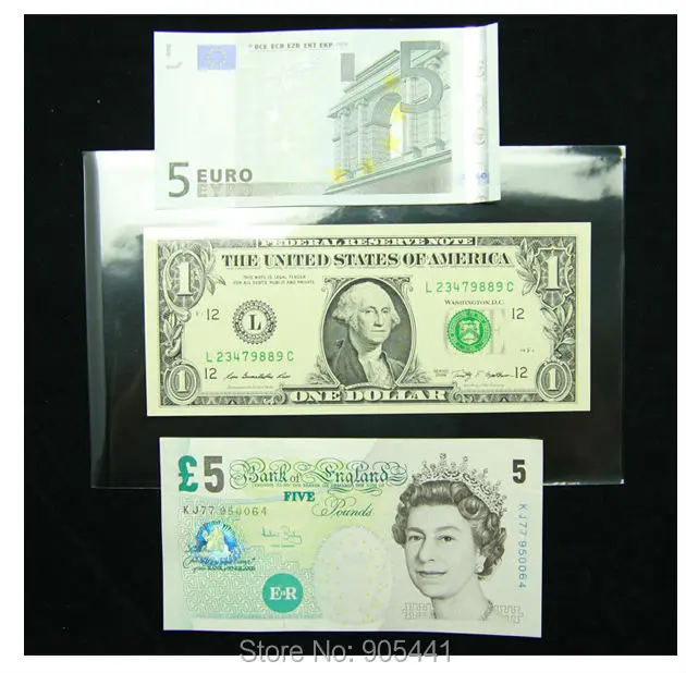 100pcs Big Size Paper Money Currency Stamp Postcard Sleeves 19CM*13.2CM Holders High Quality Free Shipping