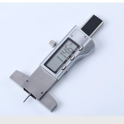 0.01mm Digital Tread Depth Gauge 0-25mm LCD Stainless Steel Tyre Tread Depth Gauge Caliper Tread Ruler Metric/inch Interchange