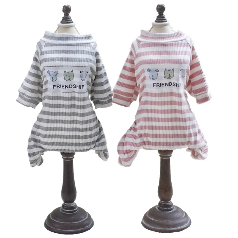 

100% Cotton Striped Pet Dog Clothes Dog Coat