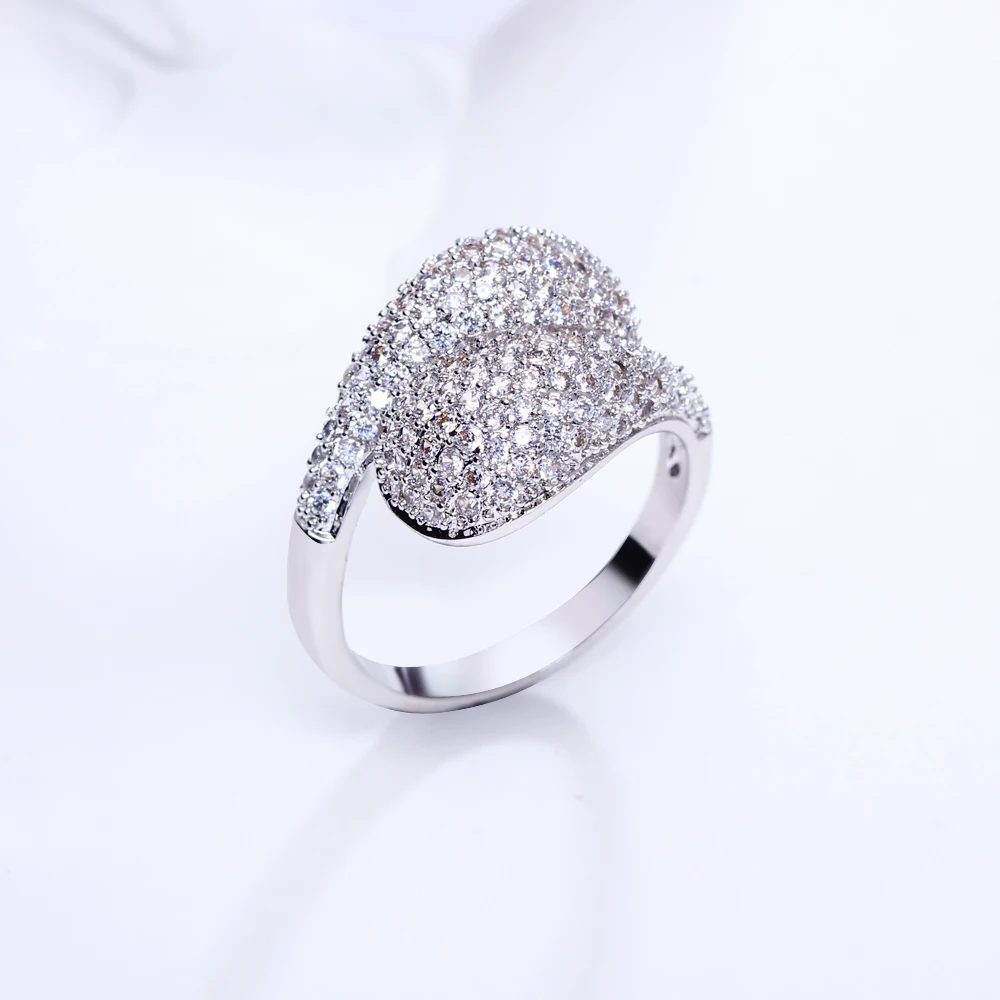 

Elegant Sparkly Cubic Zircon Ring for Women Micro Pave Daily Wear Jewelry Pretty Recommend Fashion Accessory